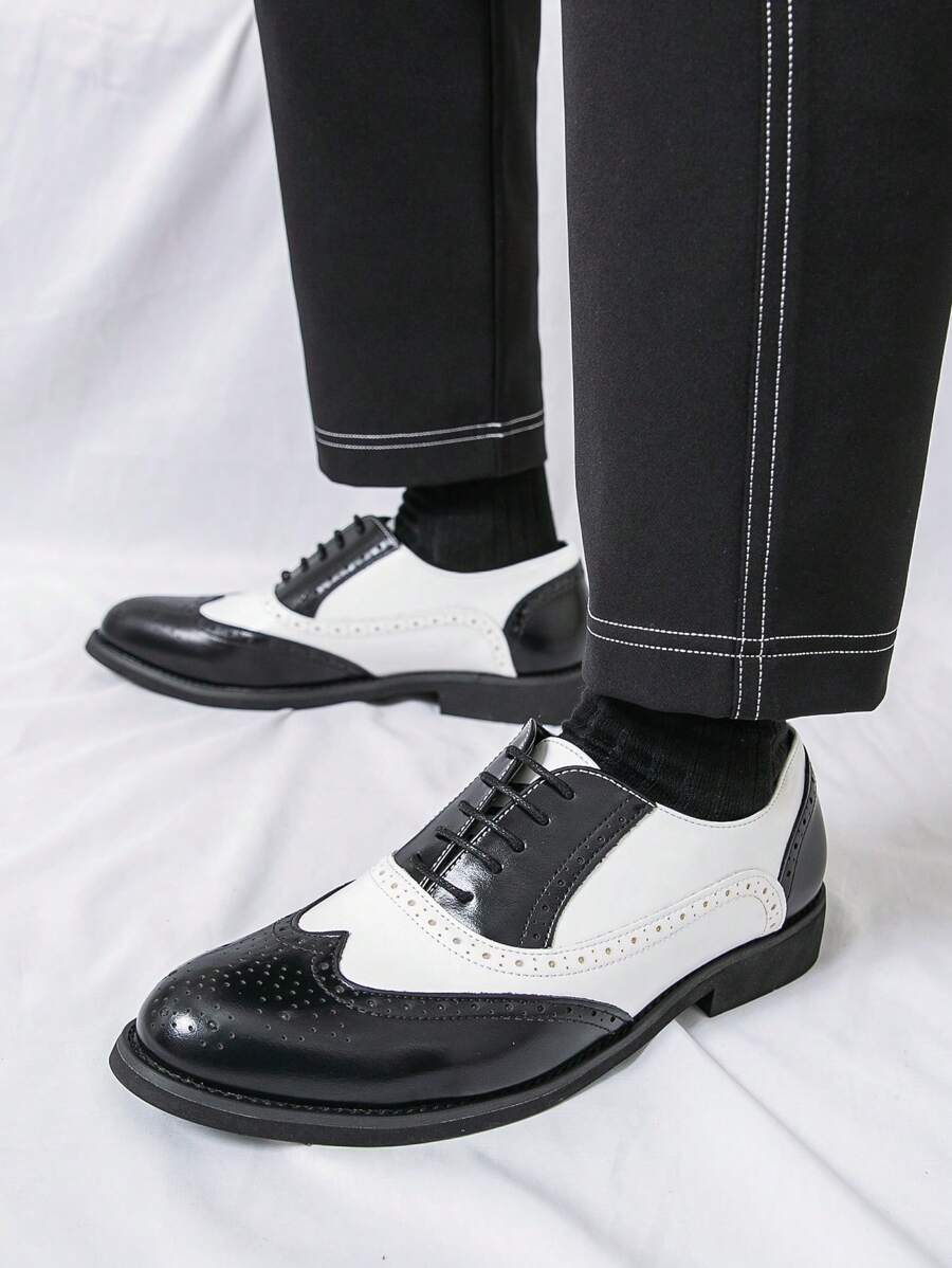 Men's Pointed Toe Business Casual Derby Shoes