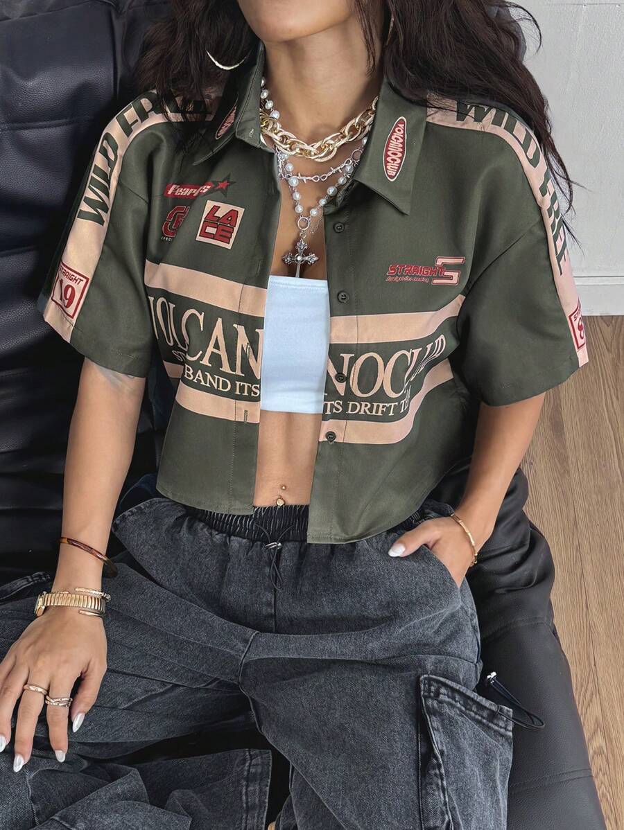 Women's Vintage Cropped Shirt