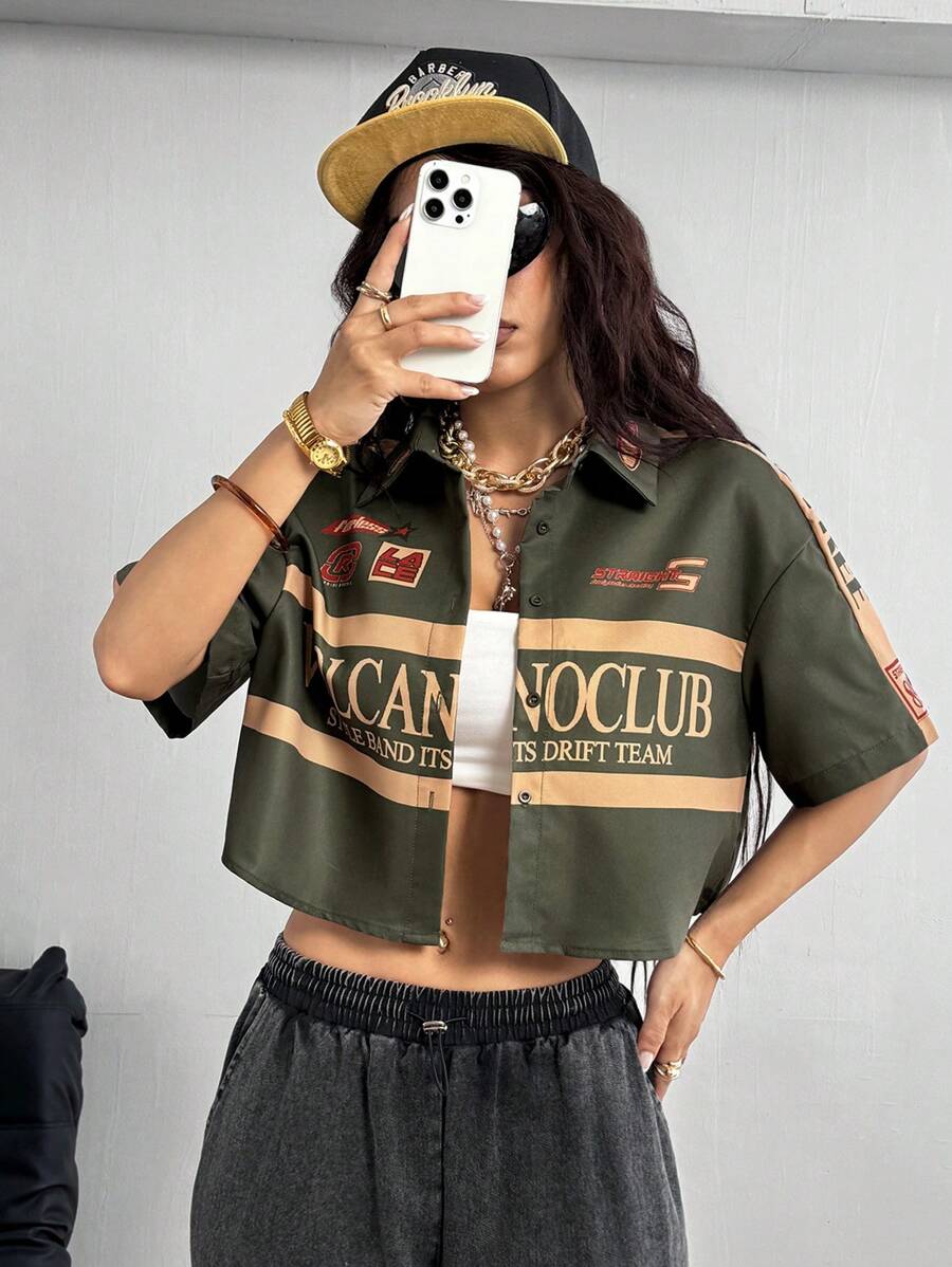 Women's Vintage Cropped Shirt