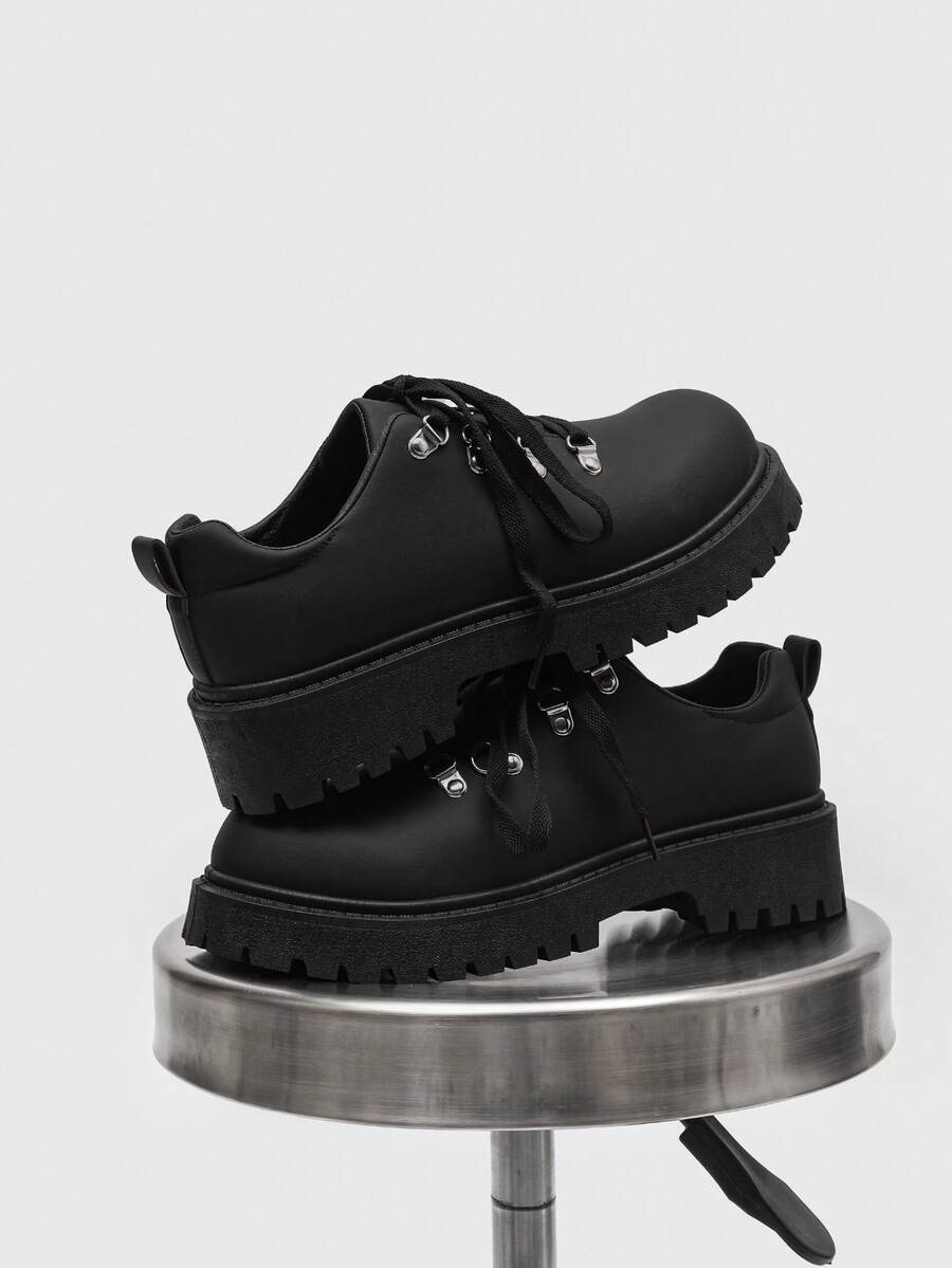 Men's Thick Sole British-Style Lace-Up Dress Shoes