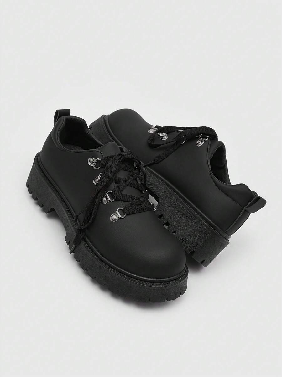 Men's Thick Sole British-Style Lace-Up Dress Shoes