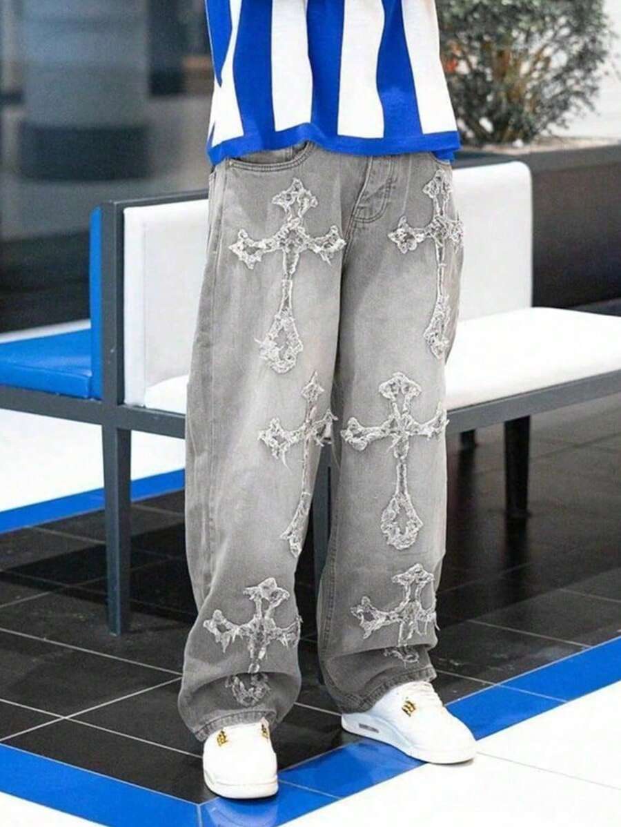 Men's Loose Straight-Leg Casual Jeans