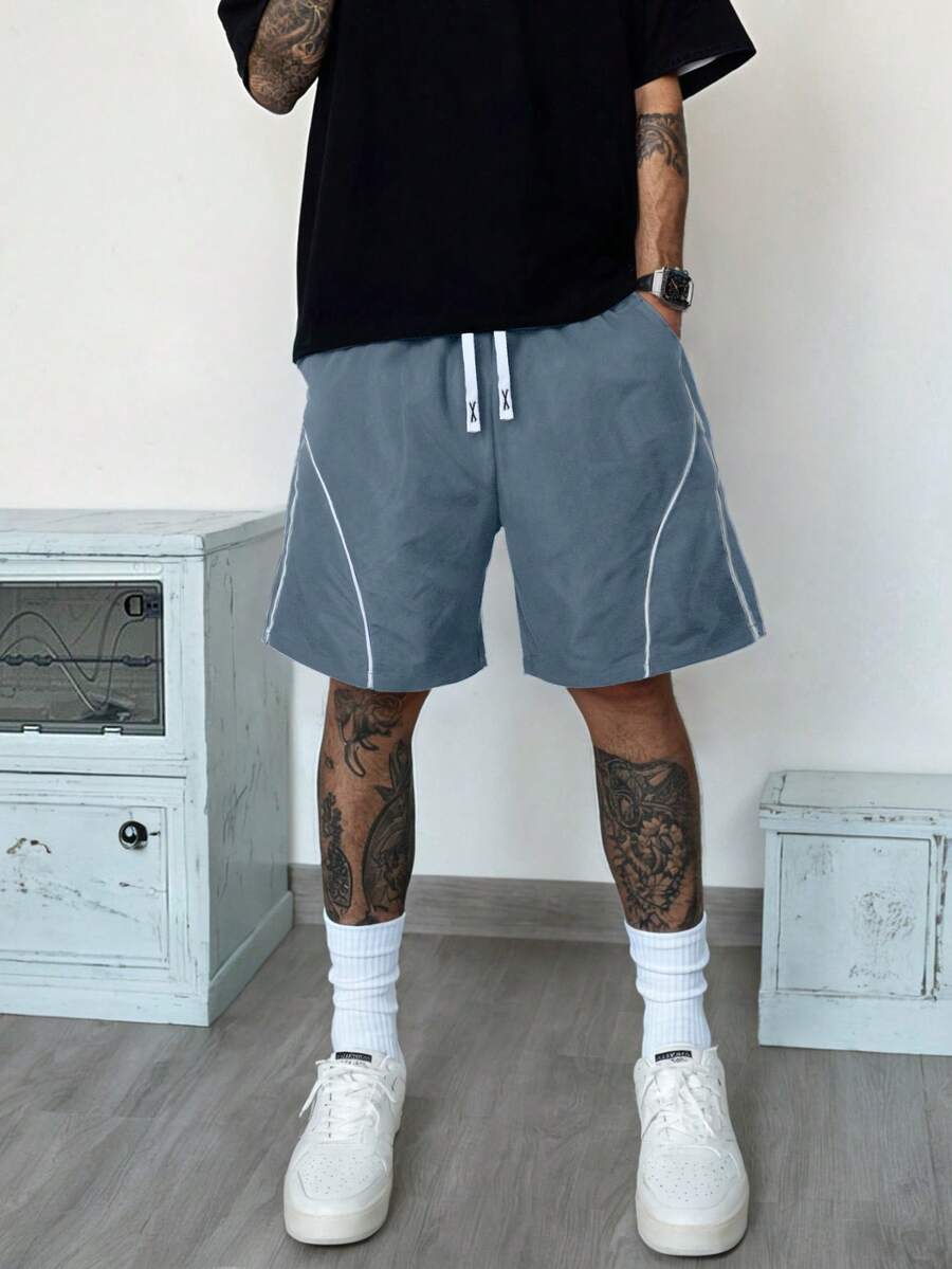 Men's Casual Striped Patterned Beach Shorts