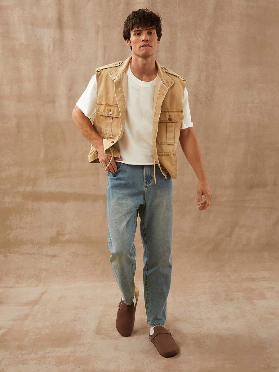 Men's Arch Support Cork Footbed Buckle Clogs