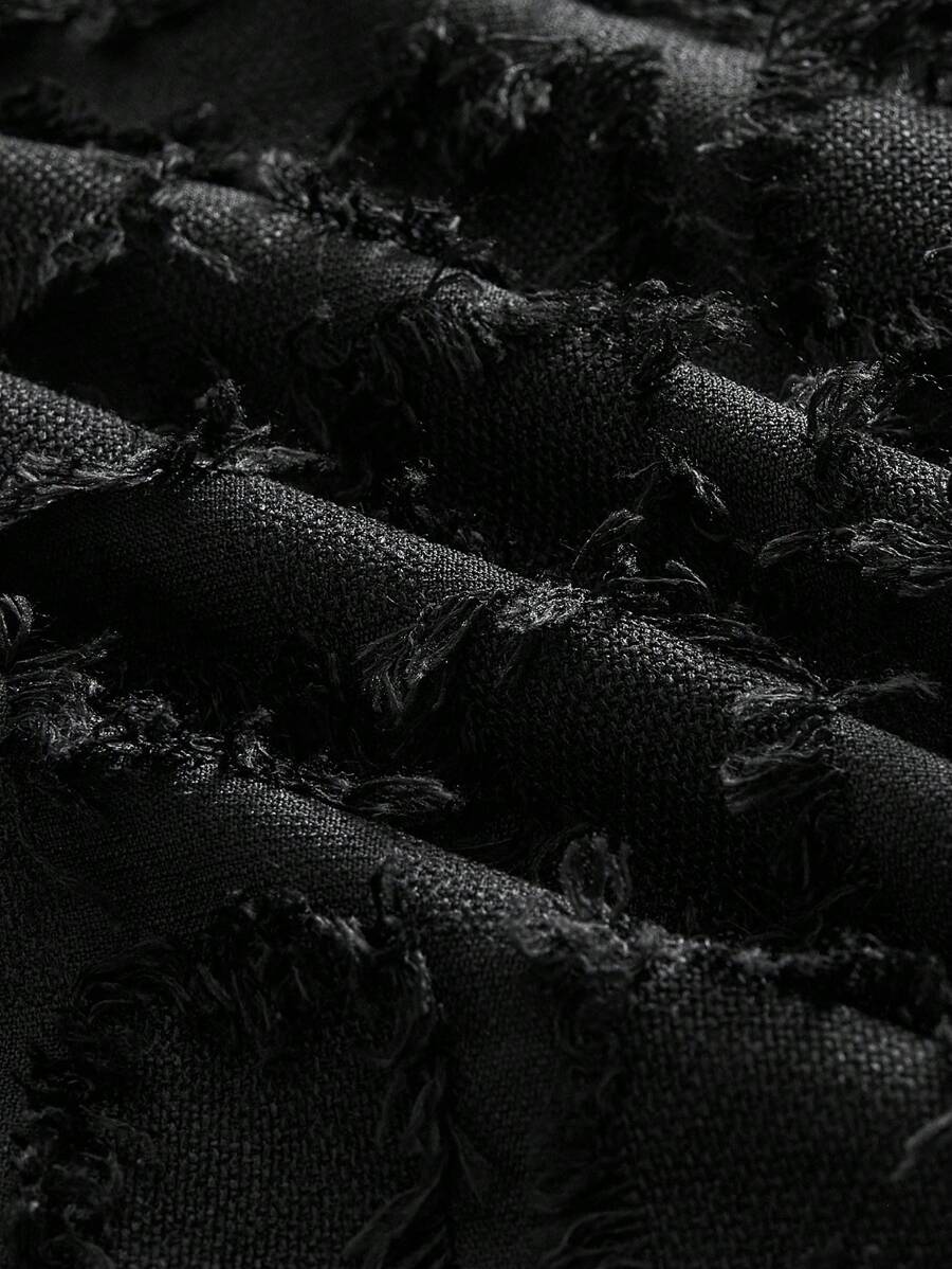 Men's Plaid Woven Short Sleeve Cropped Shirt