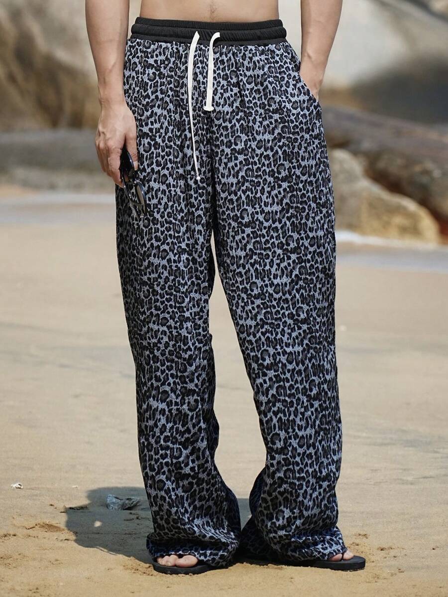 Leopard Print Multi-Color Men's Pants
