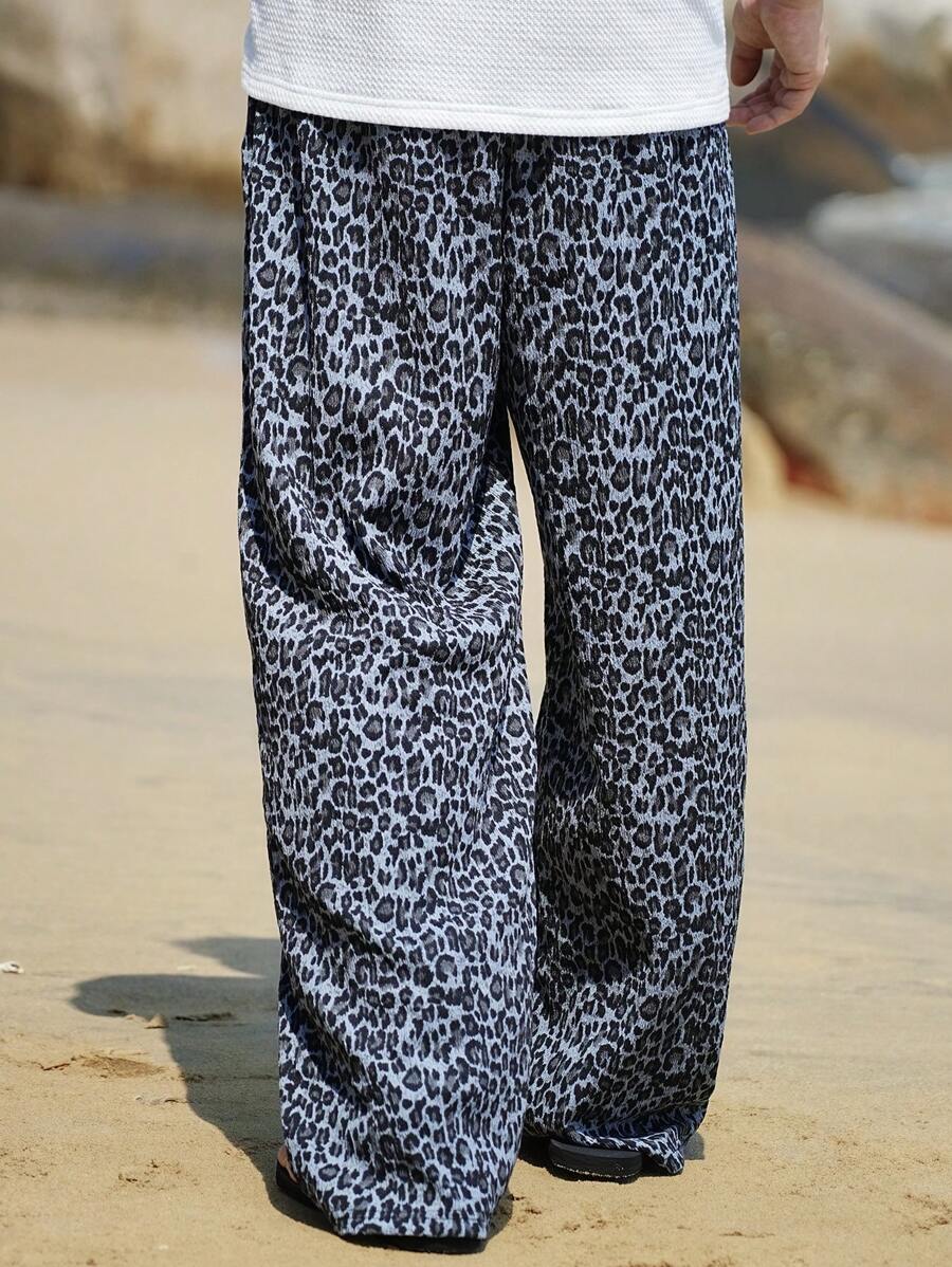 Leopard Print Multi-Color Men's Pants