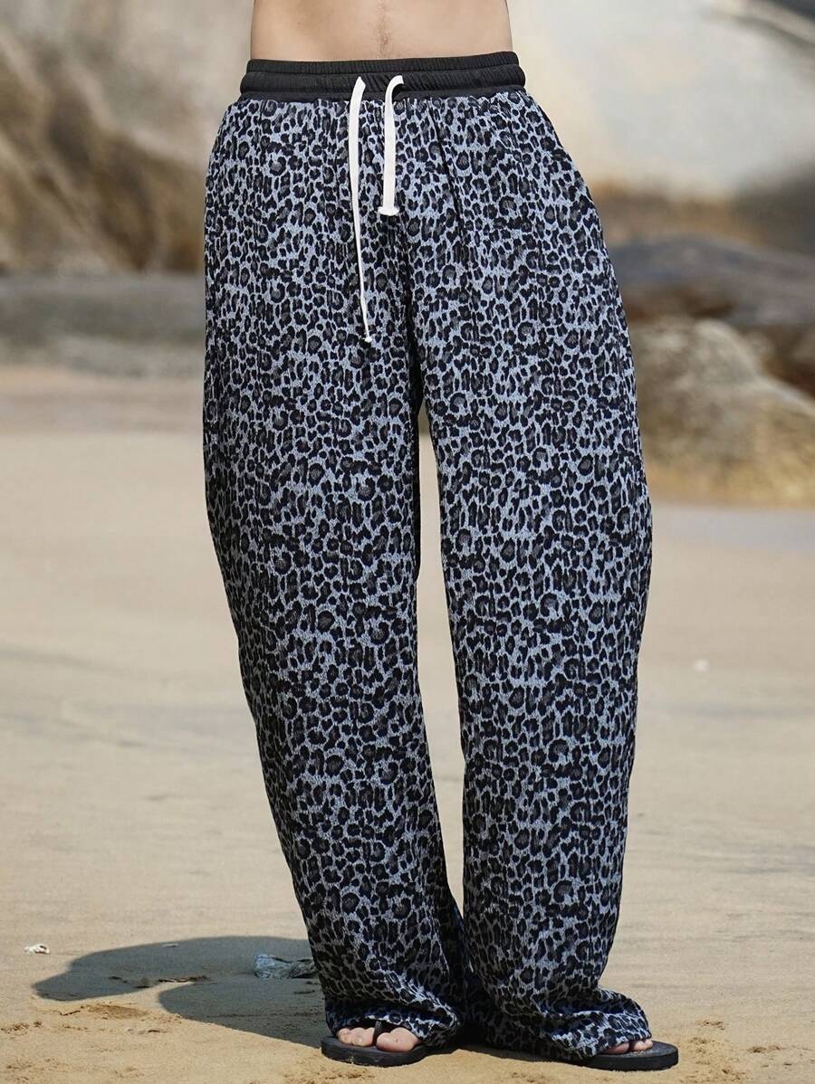 Leopard Print Multi-Color Men's Pants