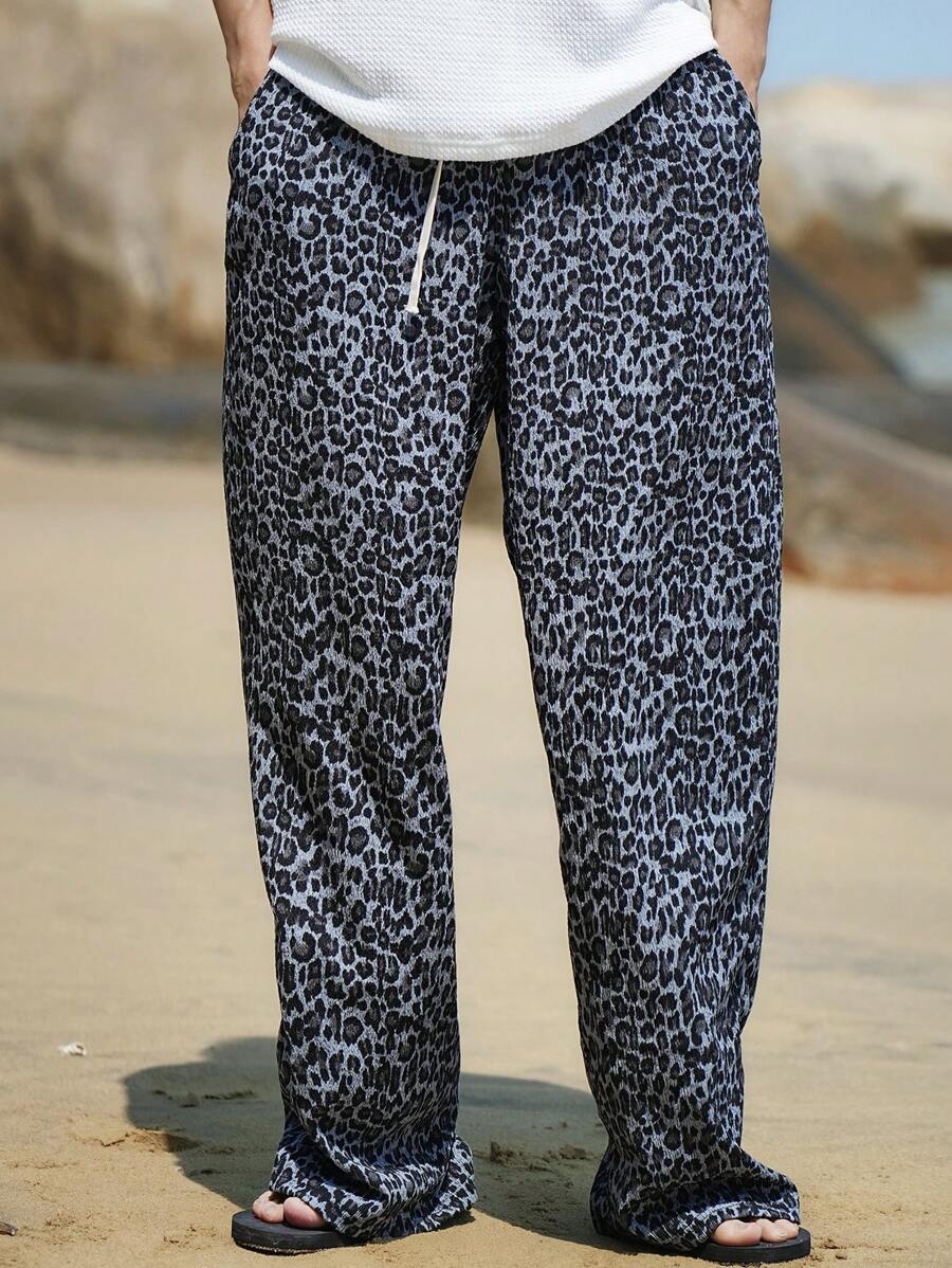 Leopard Print Multi-Color Men's Pants