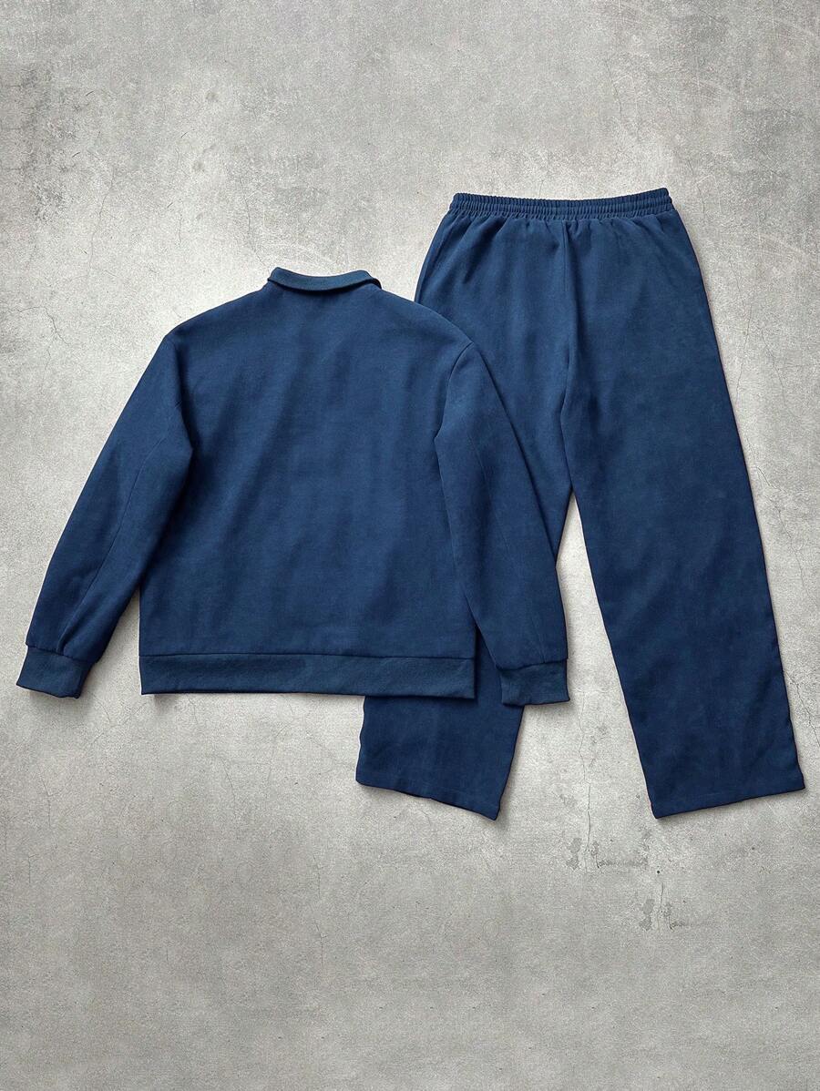 Men's Pentagram Print Long Sleeve Jacket And Pants Casual Suit Set