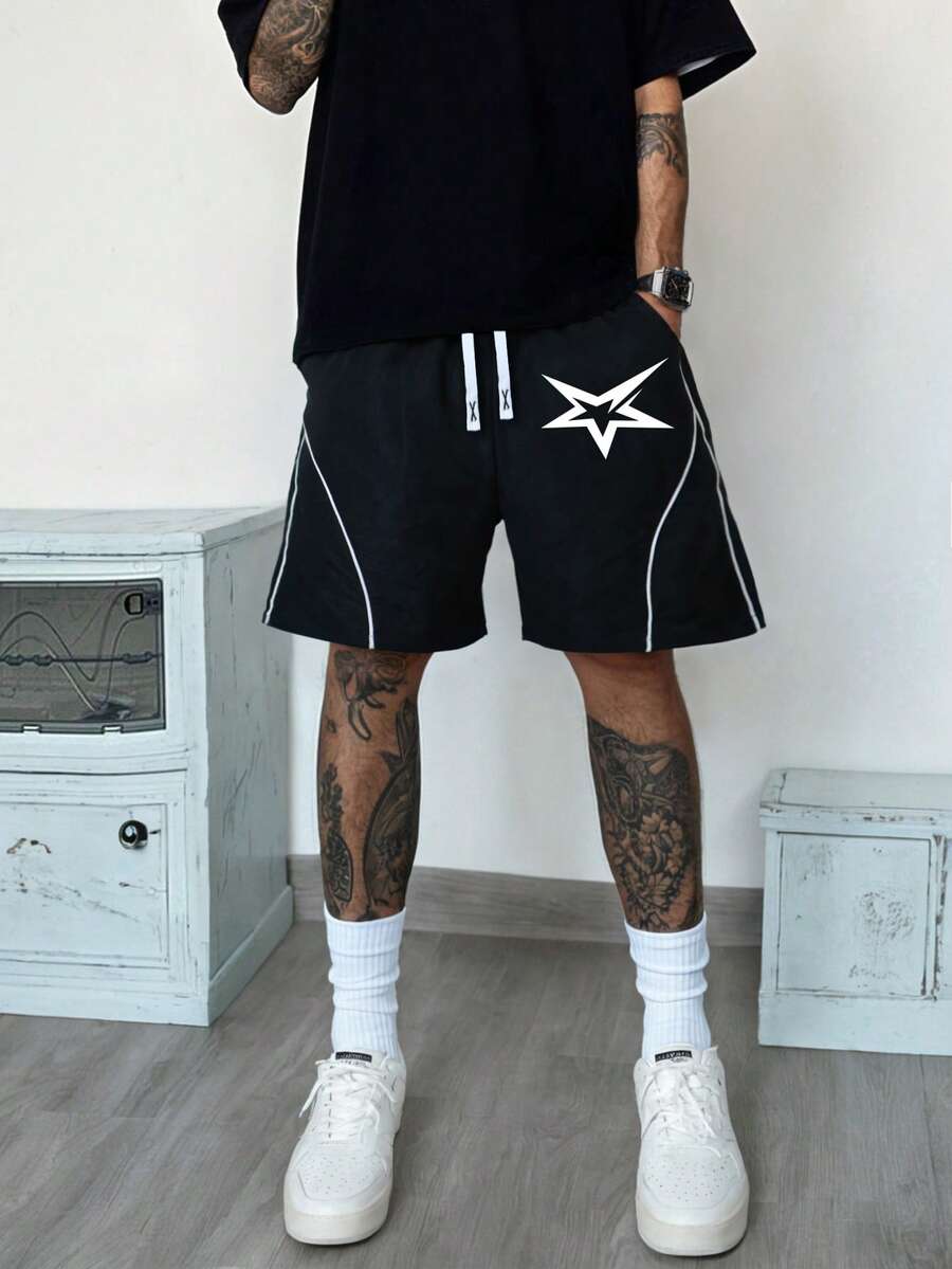 Men's Casual Striped Patterned Beach Shorts