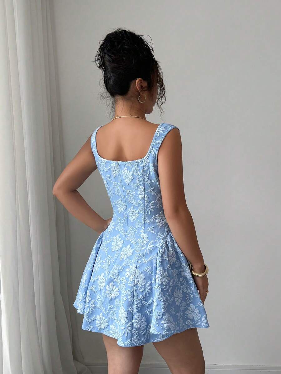 Women's Elegant  Jacquard Mini Dress