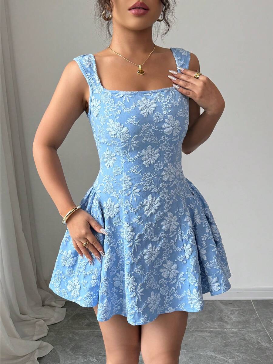 Women's Elegant  Jacquard Mini Dress