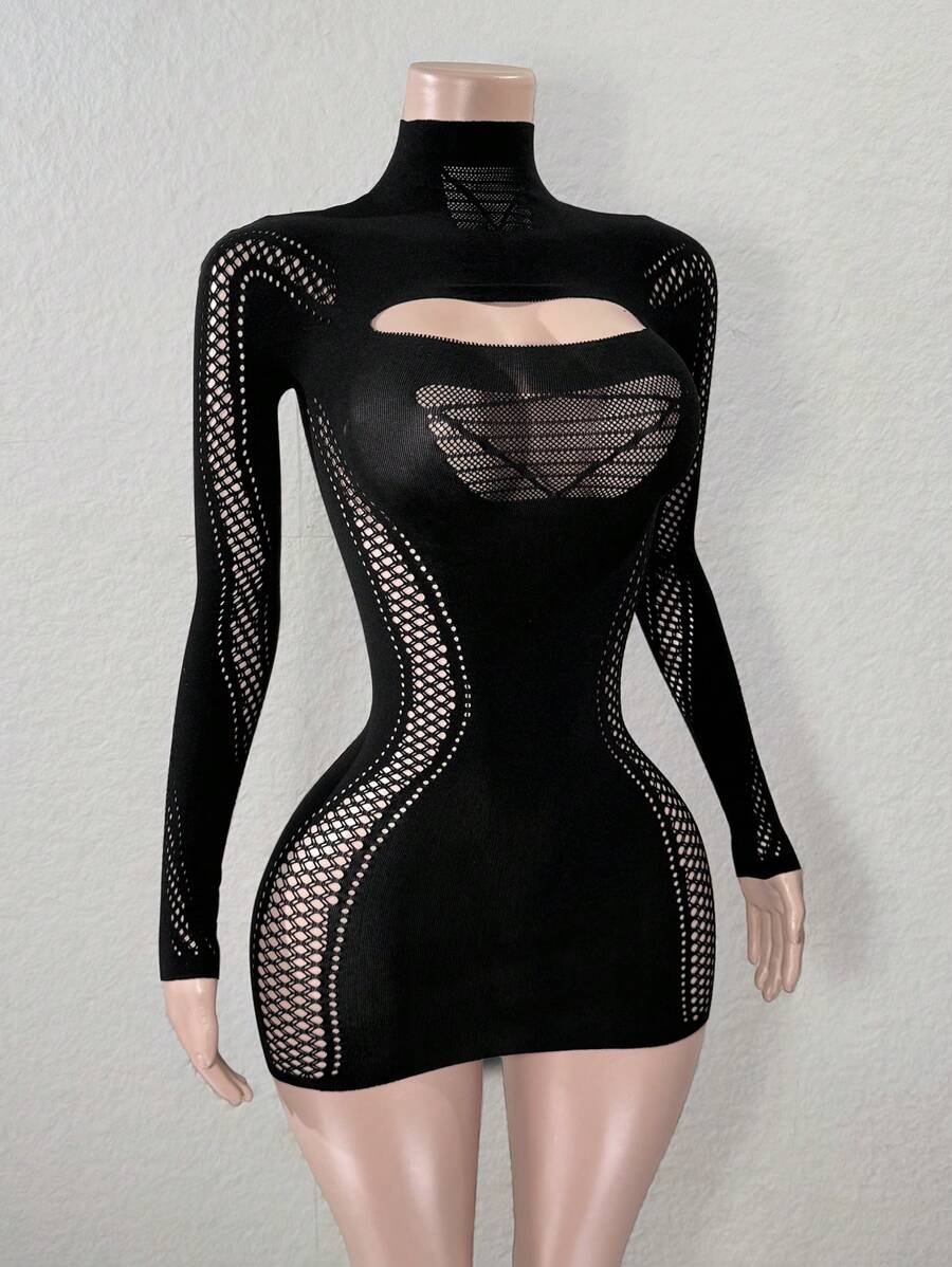 Long Sleeve Cutout Bodycon Dress