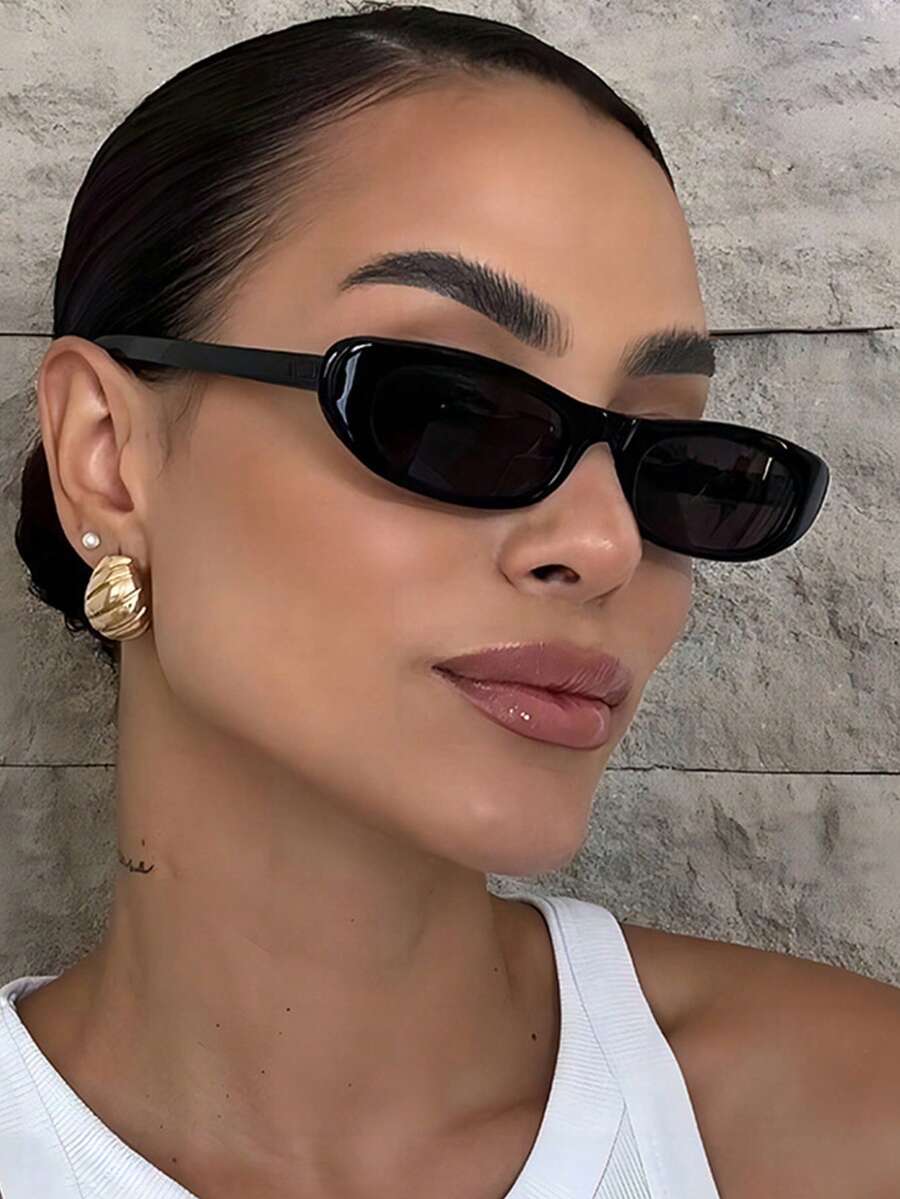 Women's Black Cat Eye Retro Glasses