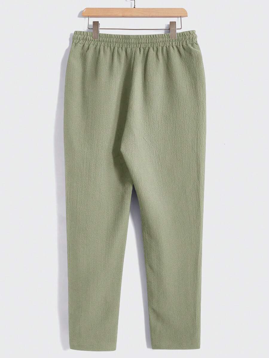 Men Short Sleeve Shirt And Pants Casual Summer Two-Piece Set