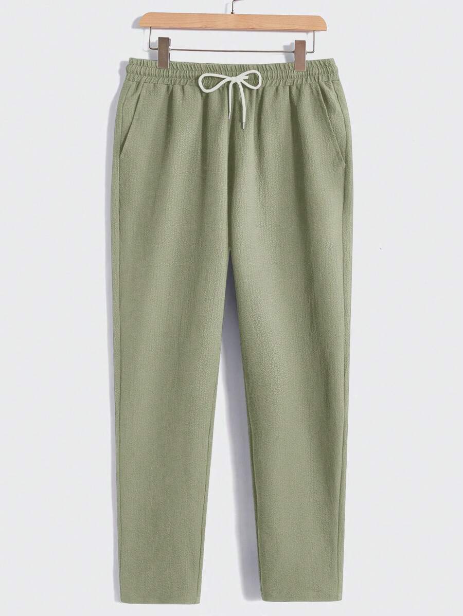 Men Short Sleeve Shirt And Pants Casual Summer Two-Piece Set