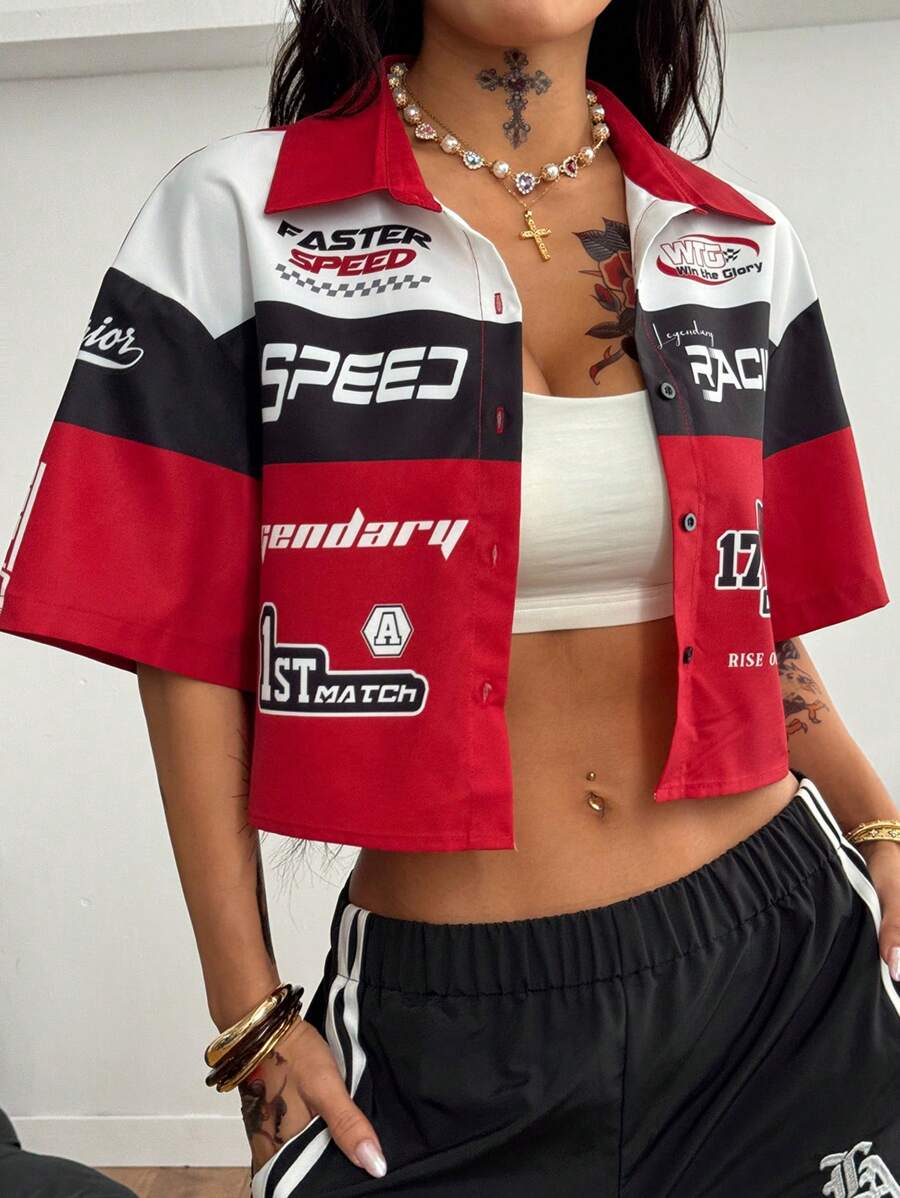 Women's Vintage Cropped Shirt