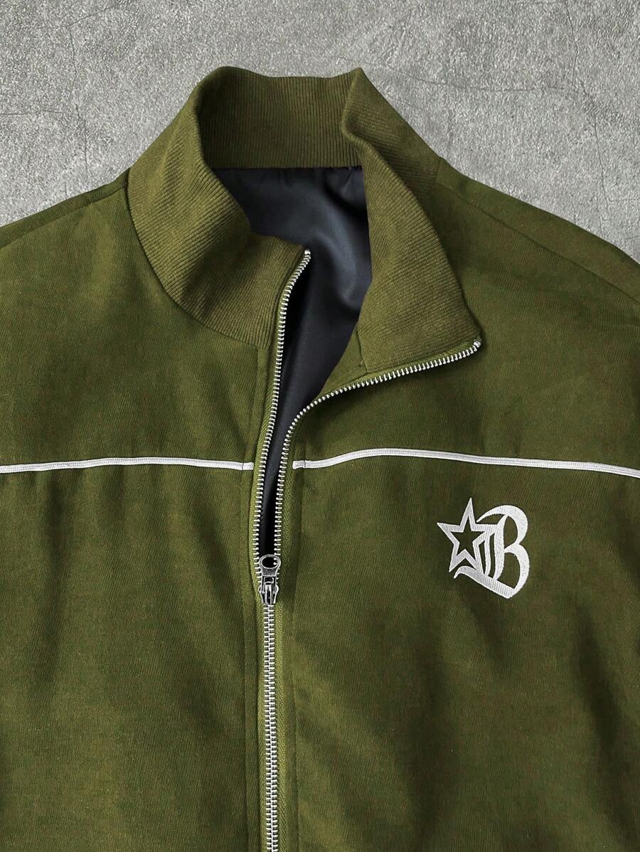 Men's Pentagram Print Long Sleeve Jacket And Pants Casual Suit Set