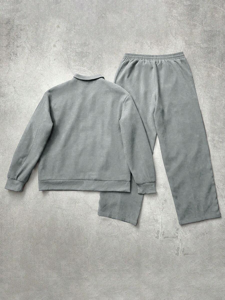 Men's Pentagram Print Long Sleeve Jacket And Pants Casual Suit Set