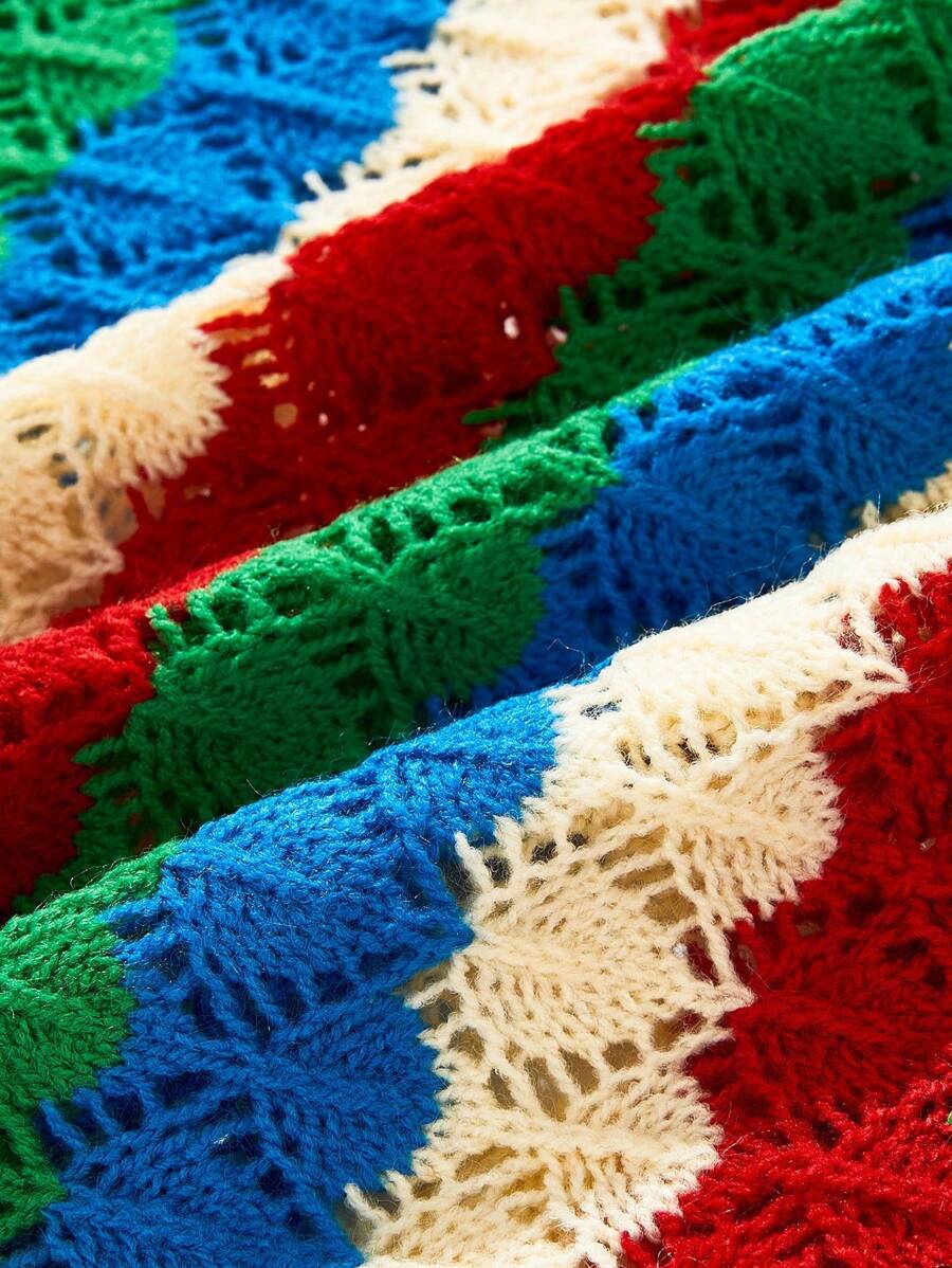 Men's Summer Casual Striped Polo Collar Knit Shirt