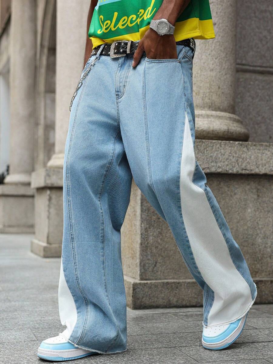 Unisex High Waisted Loose Flare Leg Casual Pants