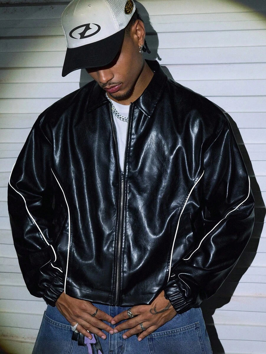 Men Woven Zip Up Jacket