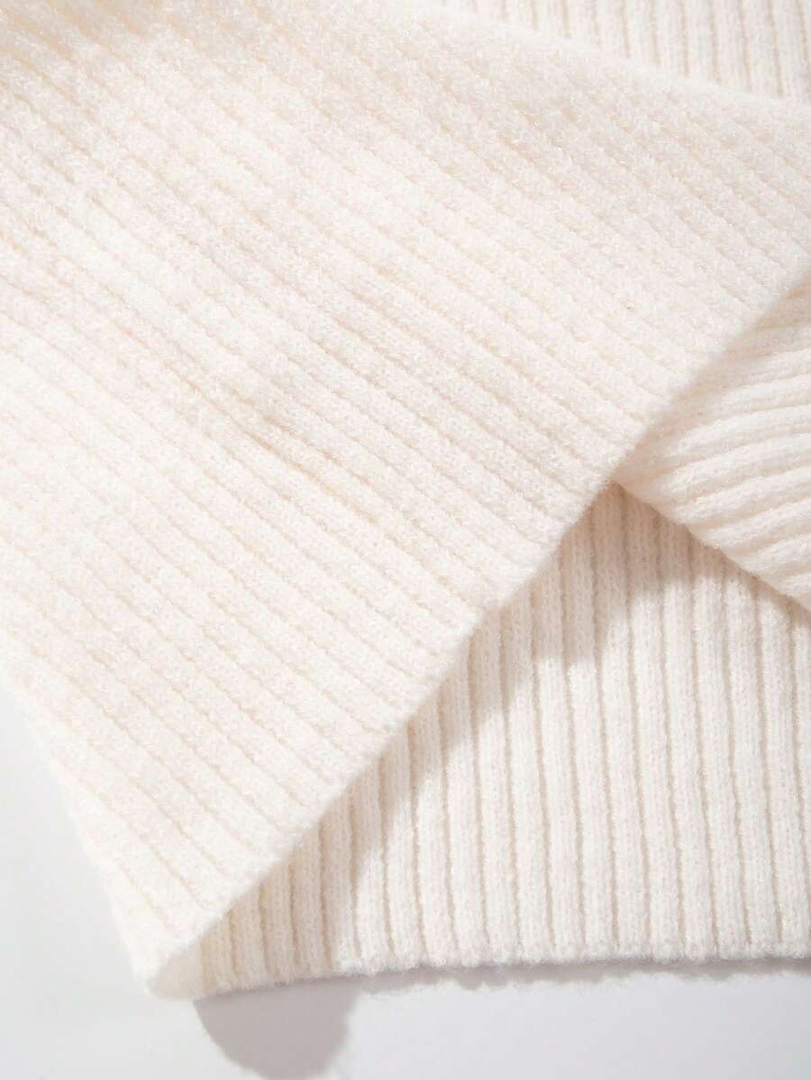 Men's Ribbed Polo Neck Sweater,
