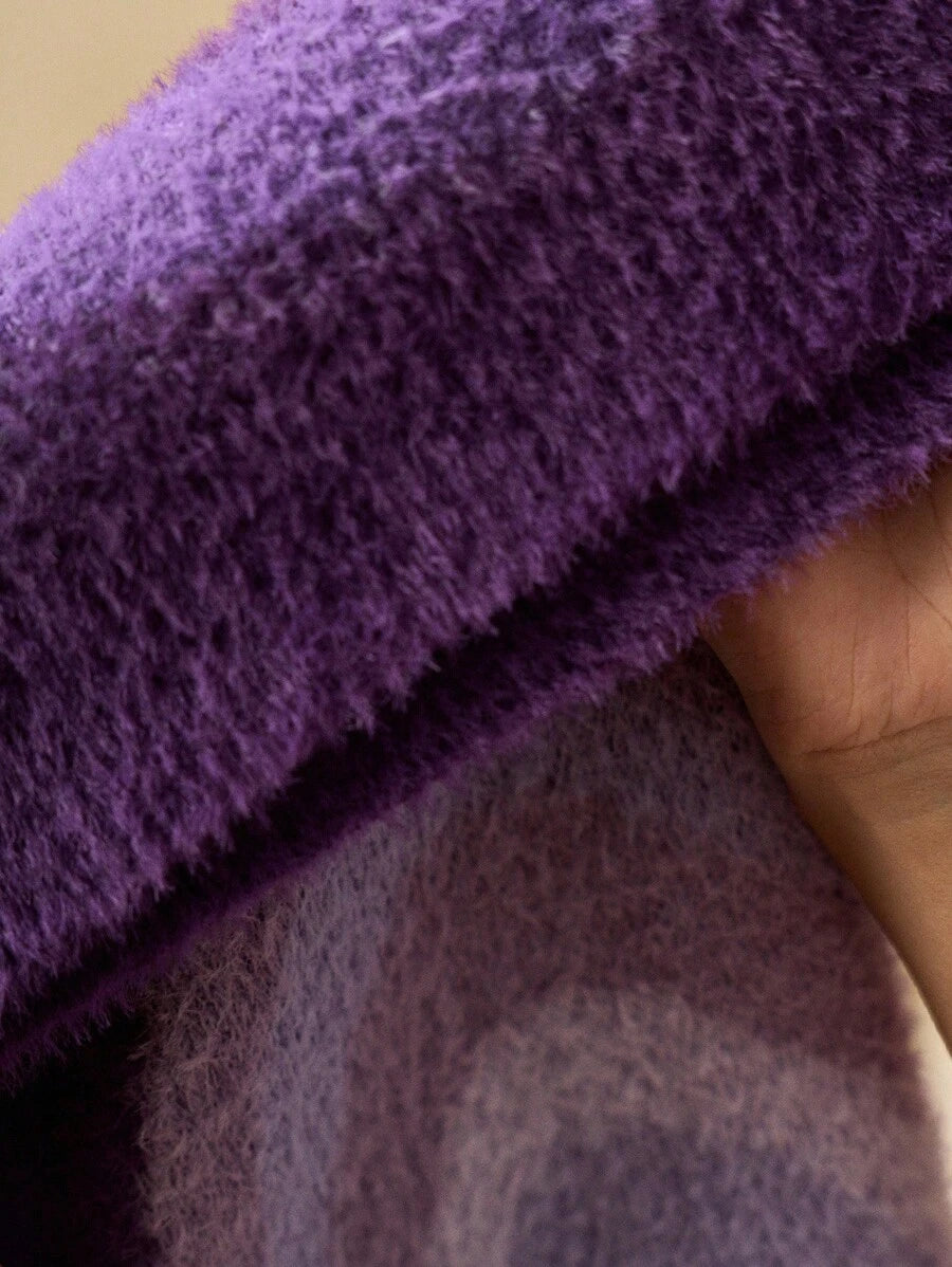 Men's Casual Loose Knit Short Sleeve Oversized Drop Shoulder Polo Sweater