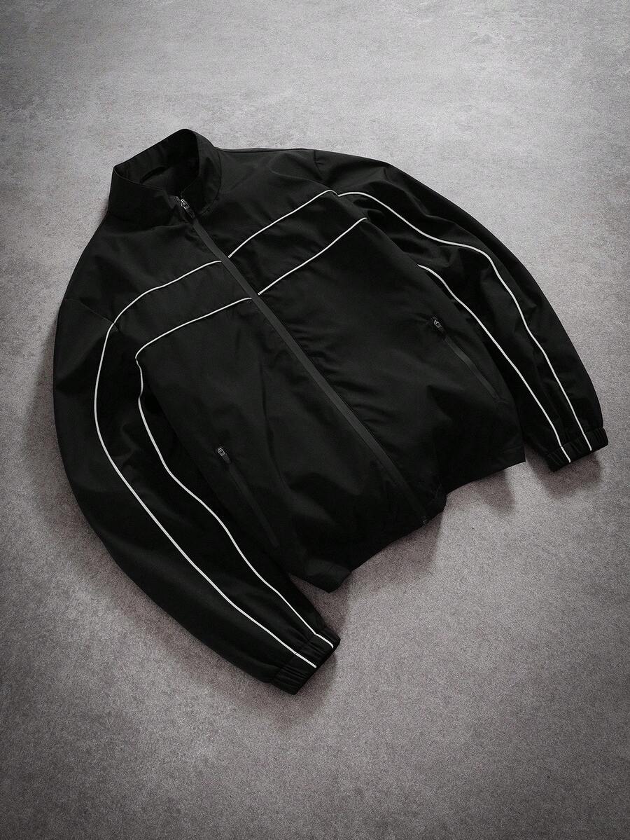 Men's Street Fashion Zip-Up Jacket