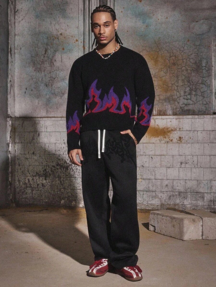 Men's Matching Cross Embroidered Sweatpants