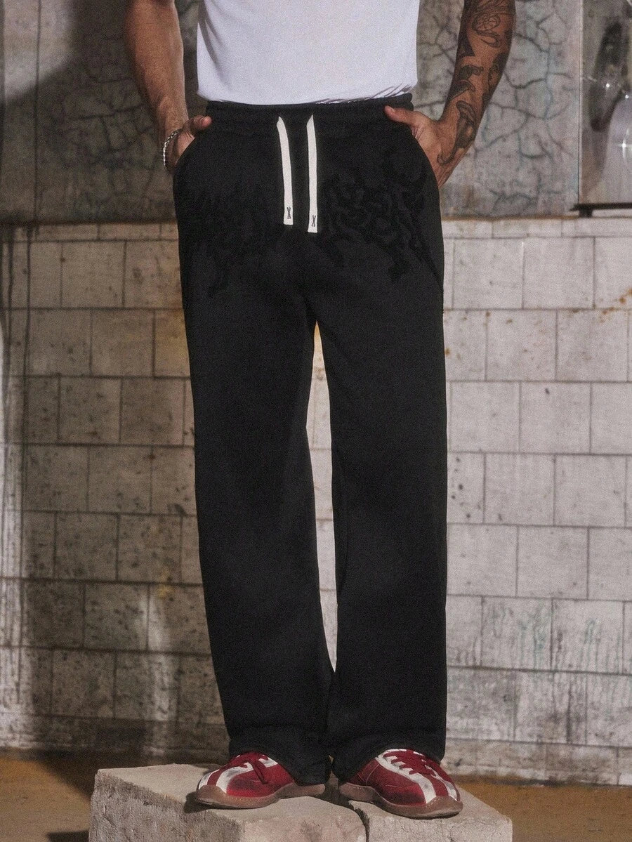 Men's Matching Cross Embroidered Sweatpants