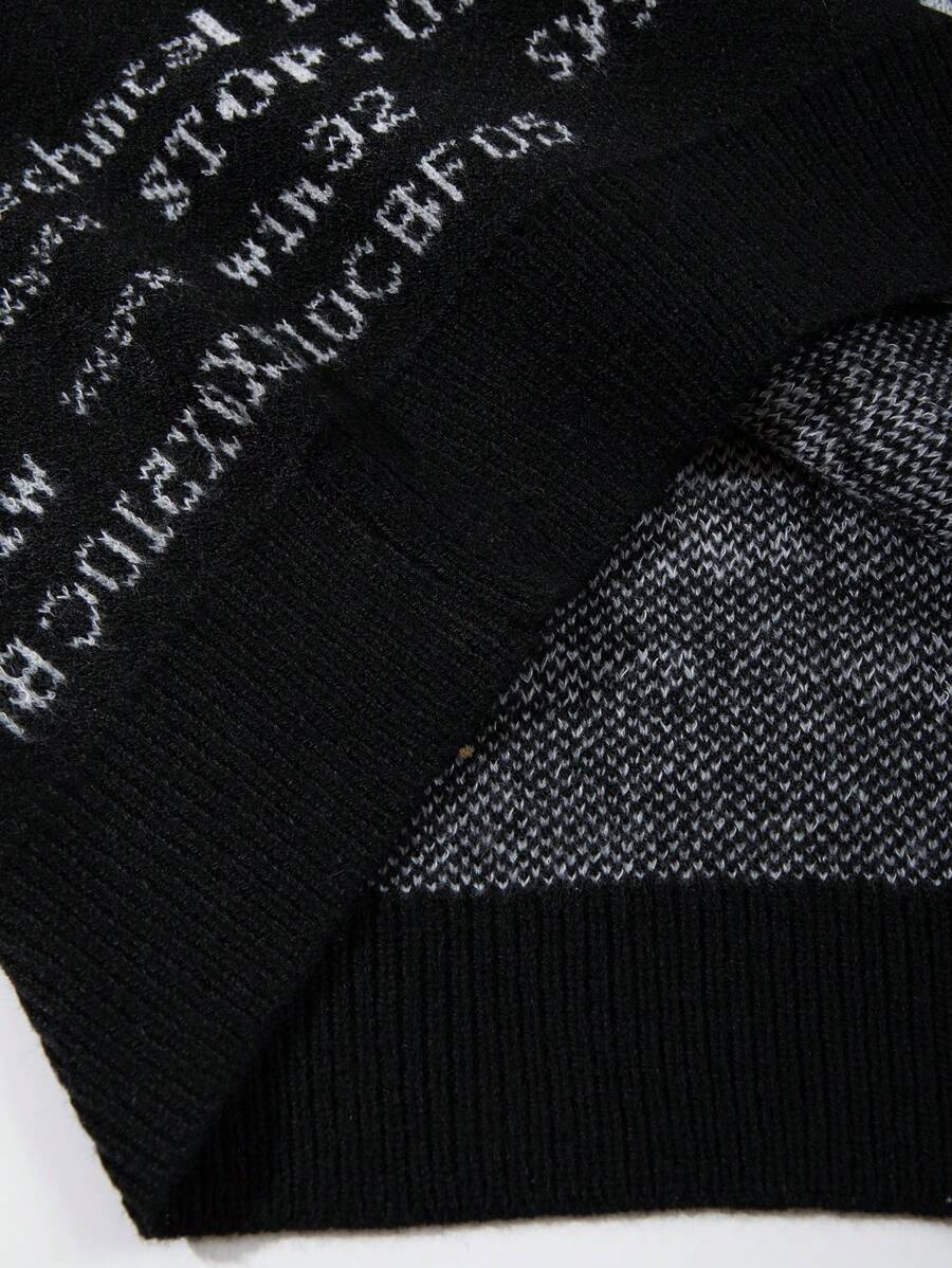 Unisex Casual Vintage Jacquard Knit Cardigan