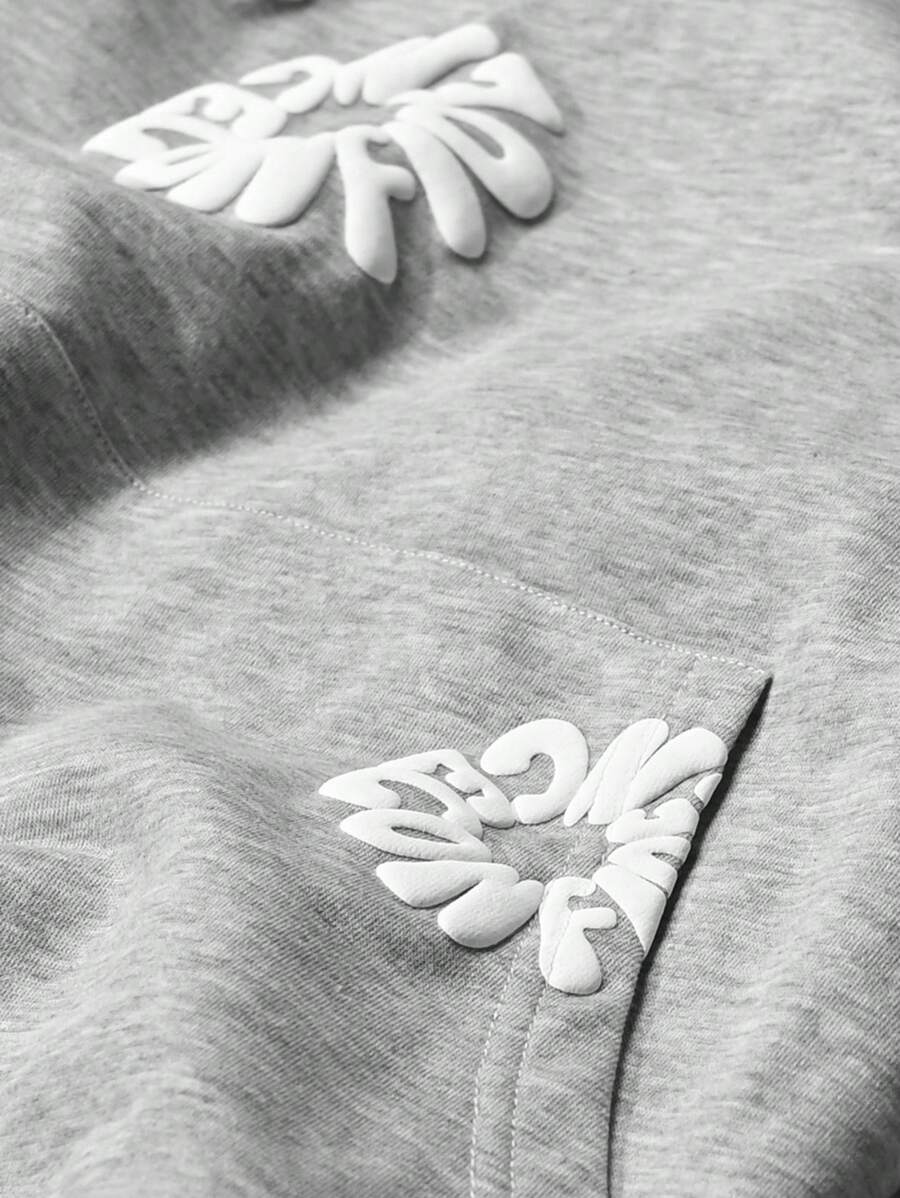 Men's Letter Print Hoodie And Sweatpants Set