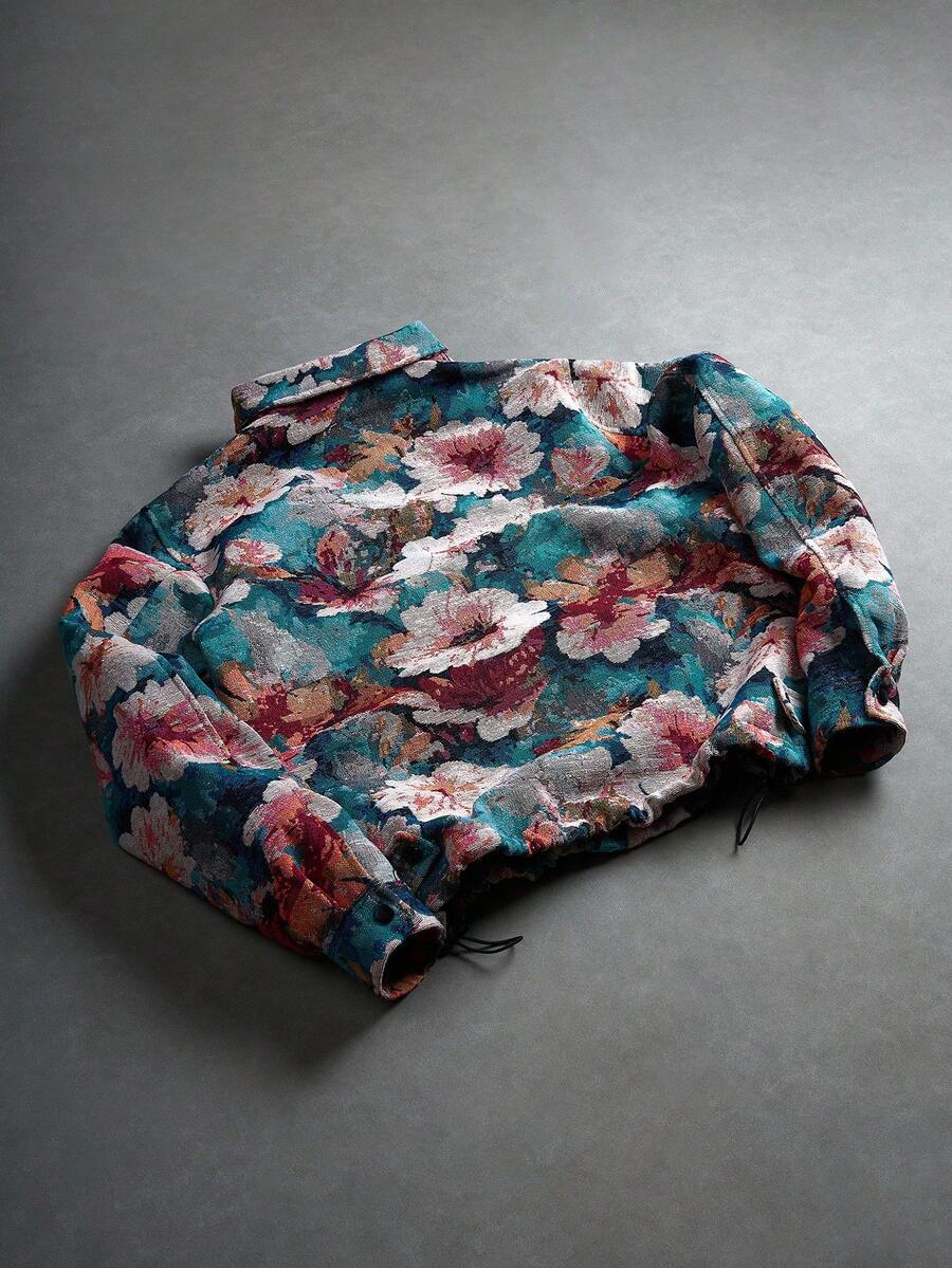 Men's Retro Jacquard Woven Bomber Jacket