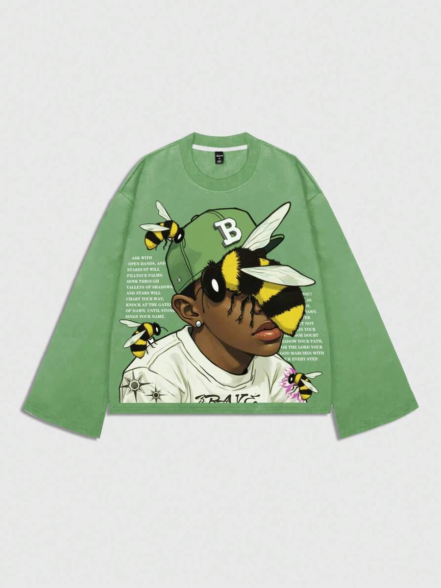 Men's Printed Long Sleeve T-Shirt