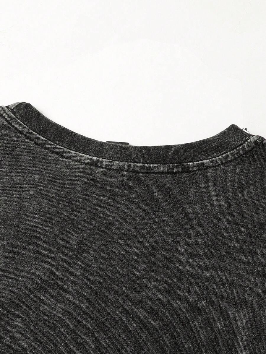 Casual Loose Fit Crew Neck Long Sleeve T-Shirt For Men