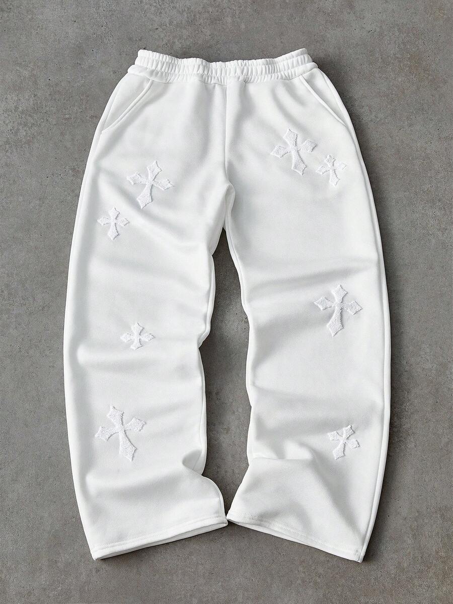 Men's Matching Cross Embroidered Sweatpants