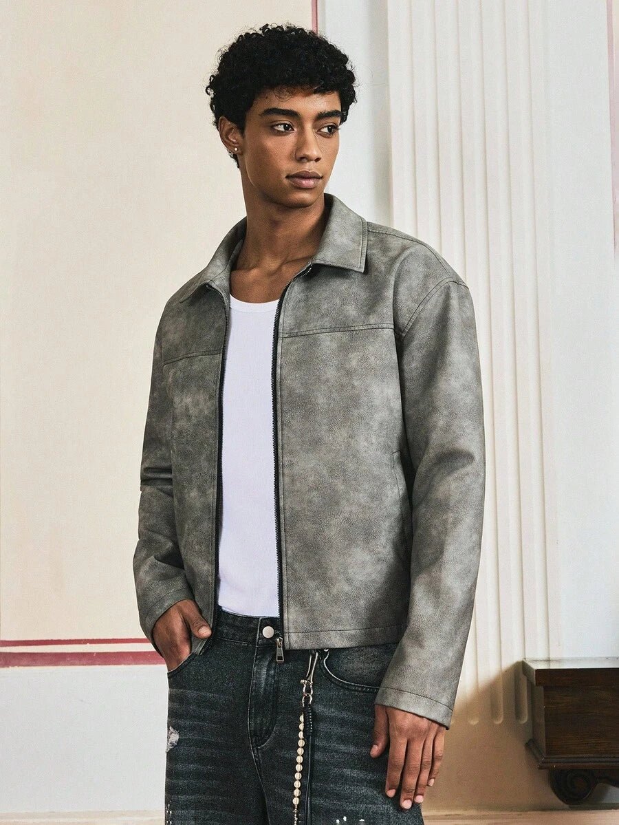 Men's Retro Style Long Sleeve Short Jacket