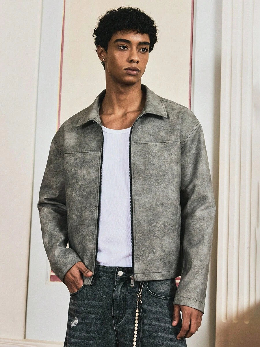 Men's Retro Style Long Sleeve Short Jacket