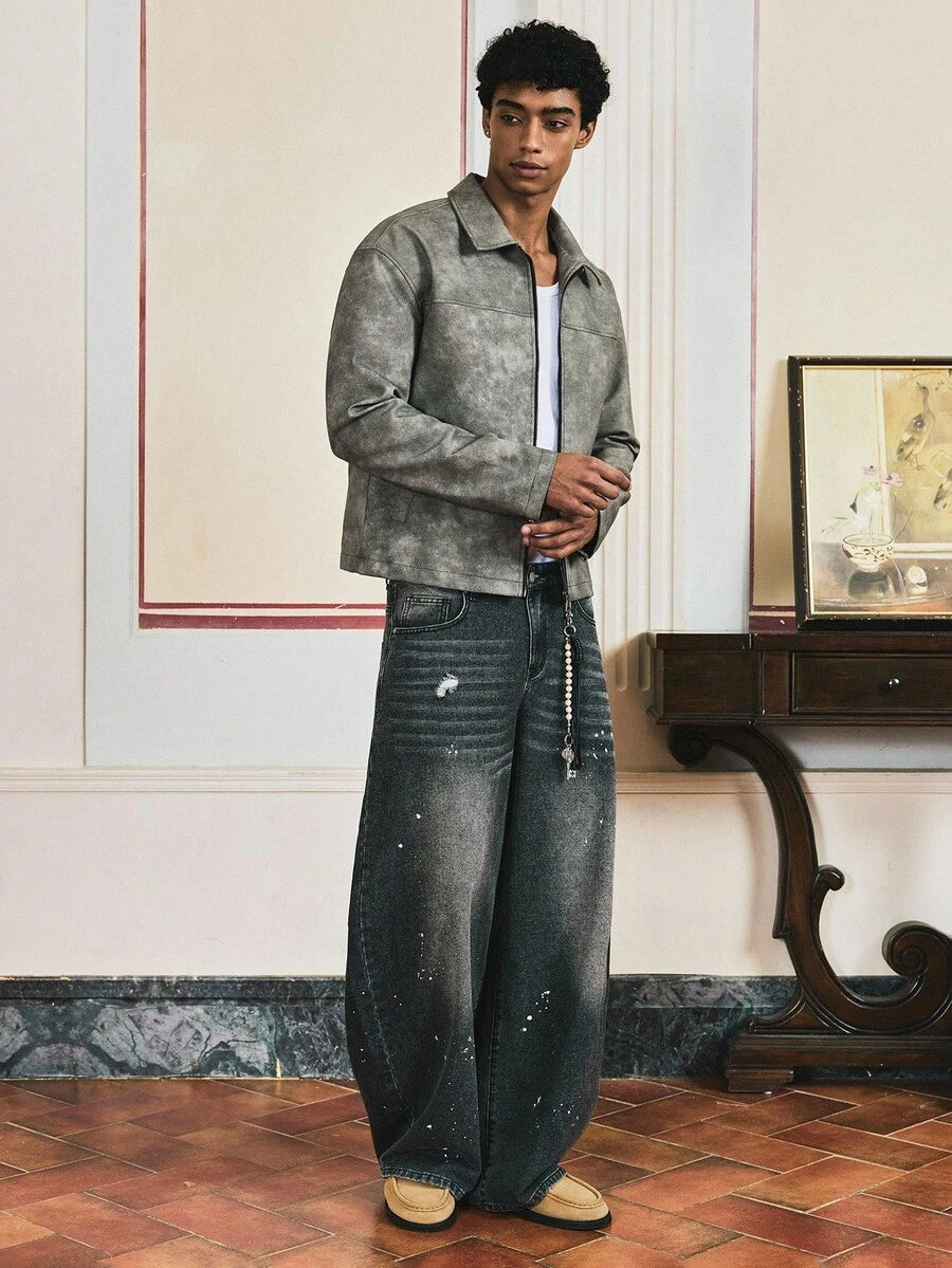 Men's Retro Style Long Sleeve Short Jacket