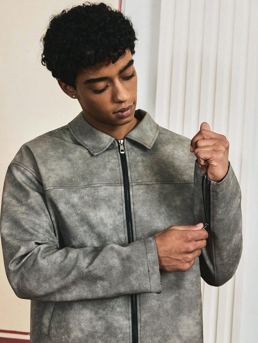 Men's Retro Style Long Sleeve Short Jacket