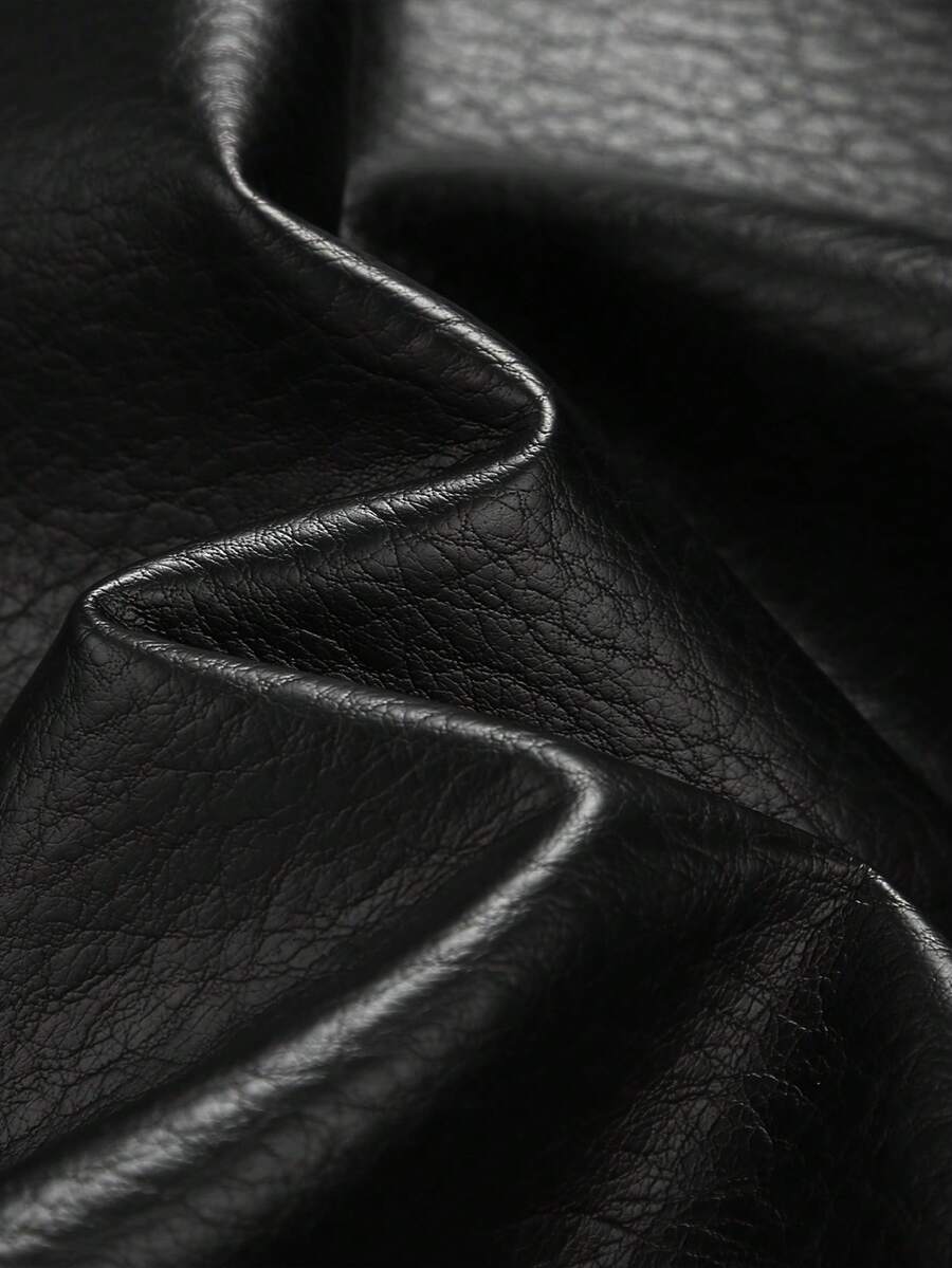 Men's Black Vintage Motorcycle PU Leather Jacket