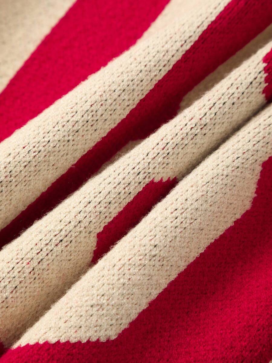 Men's Jacquard Knit Casual Pullover Sweater