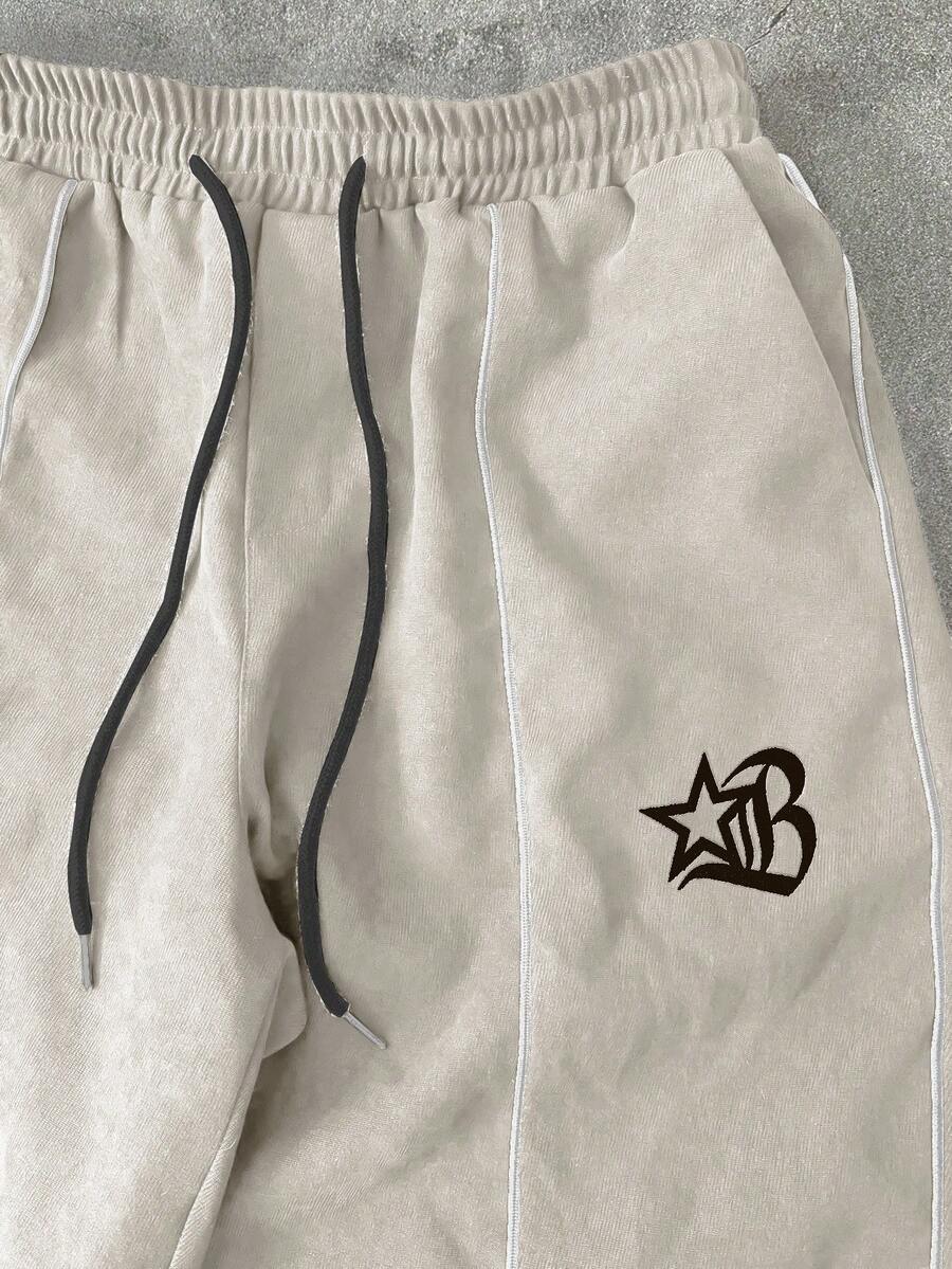 Men's 2pc Zip-Up Jacket And Drawstring Waist Long Pants Set