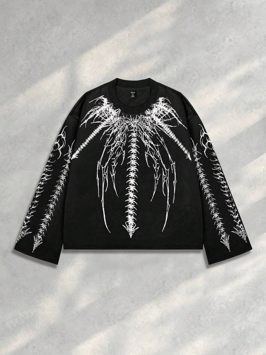 Men's Striped Polo Collar Long Sleeve T-Shirt