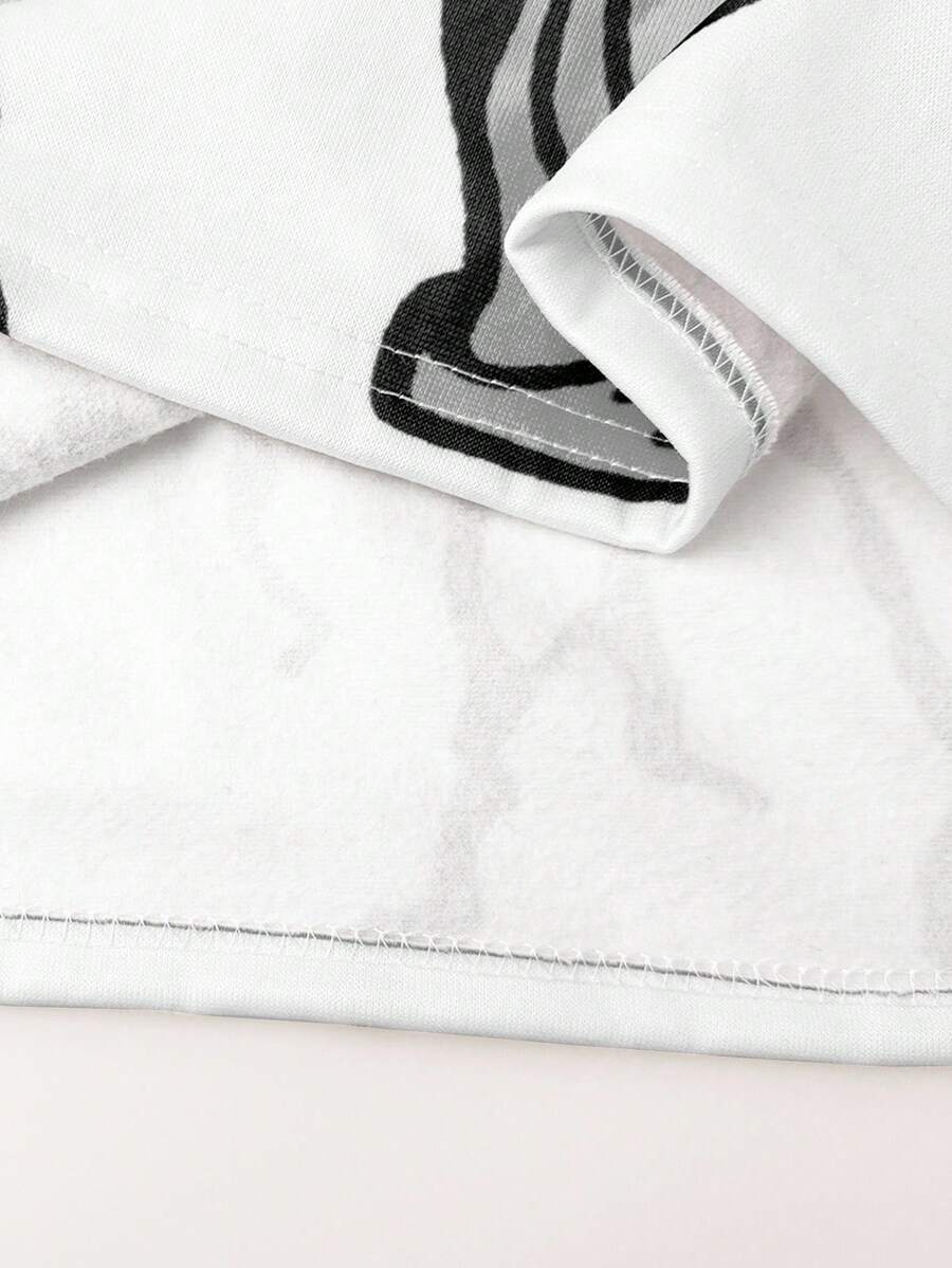 Angel Heart Print Hoodie Pants Set