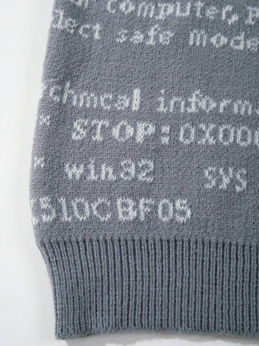 Unisex Casual Vintage Jacquard Knit Cardigan