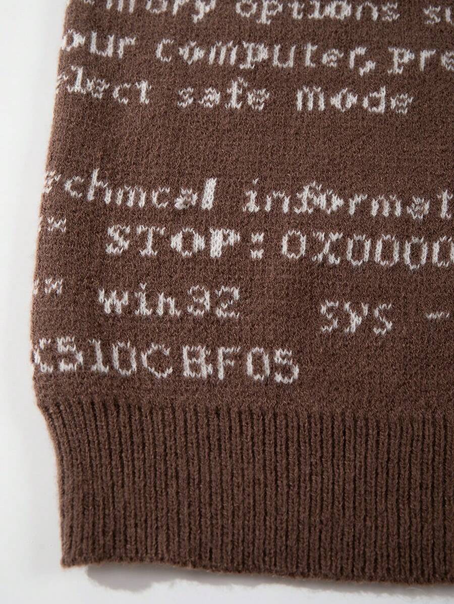 Unisex Casual Vintage Jacquard Knit Cardigan