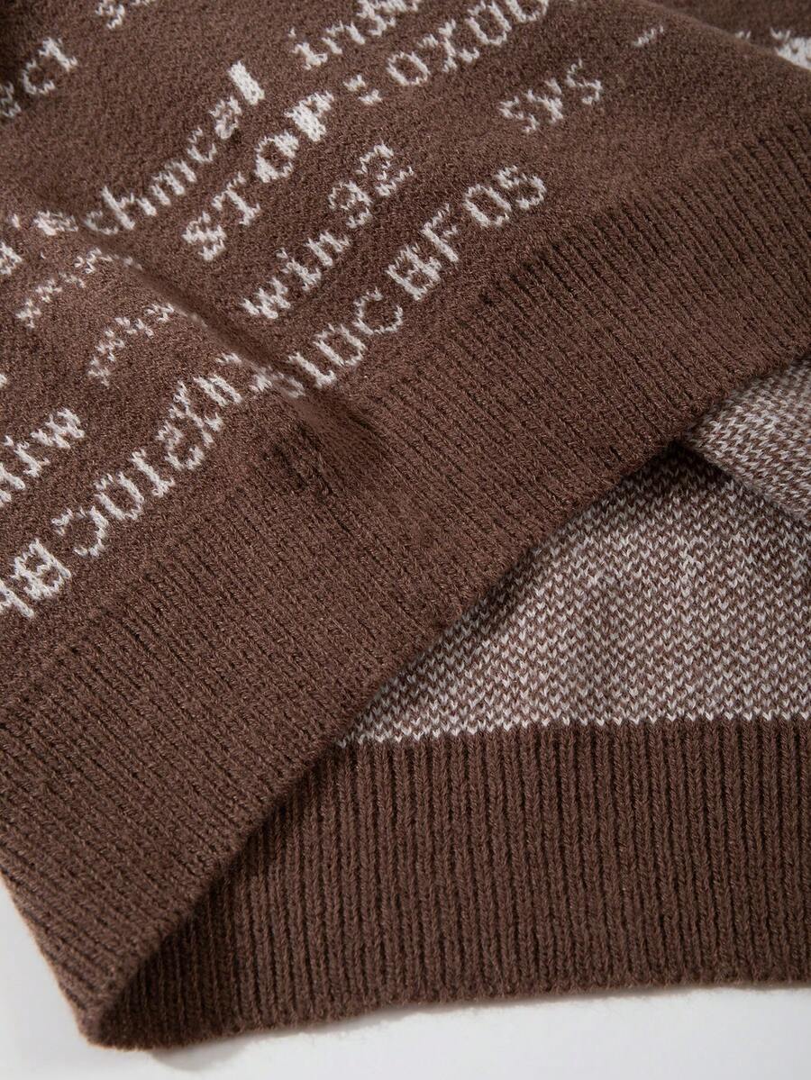 Unisex Casual Vintage Jacquard Knit Cardigan